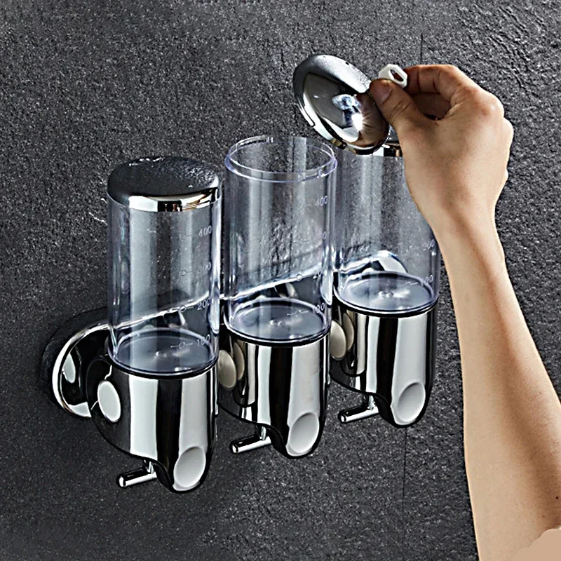 Dispenser di sapone Dispenser di shampoo Hotel Bagno WC Shampoo a parete Gel doccia Press Box Pompa per sapone Barile Liquido a mano