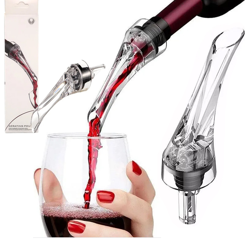 Décanteur de vin rouge magique , verseur avec support de filtre, distributeur d'aérateur d'air rapide pour la maison, ensemble essentiel de Bar à manger