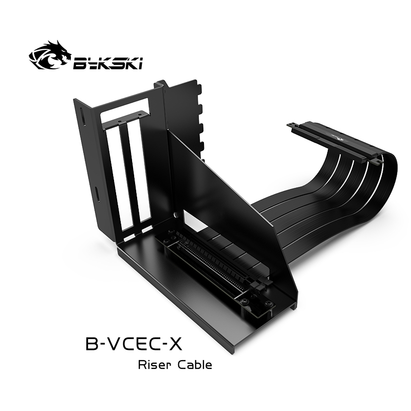 Bykski Graphics Card GPU Holder Vertical Mounting Kit, Bracket + 25cm Extension Riser Cable, PCIE3.0x16: Kit