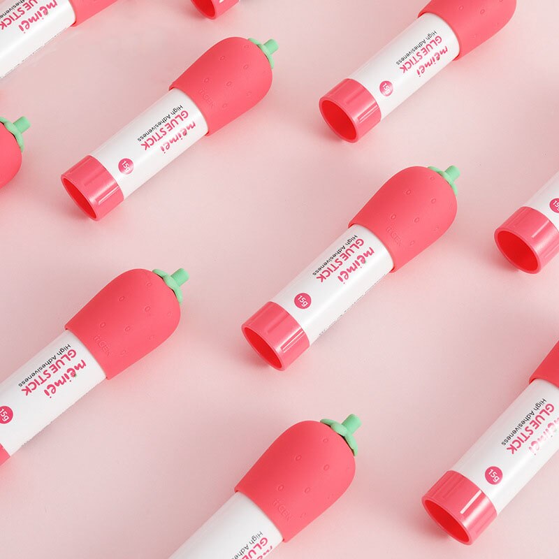 1 Pcs Cute 8g 15g Fruit Strawberry Solid Glue Sticks School Office Supplies Stationery High Viscosity Strong Adhesives