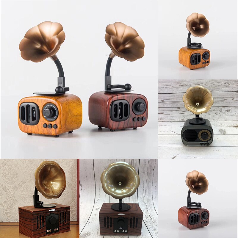 Bluetooth Computer Speaker Retro Laptop Speaker Draadloze Speakers met HD Audio Stereo ingebouwde Microfoon ING