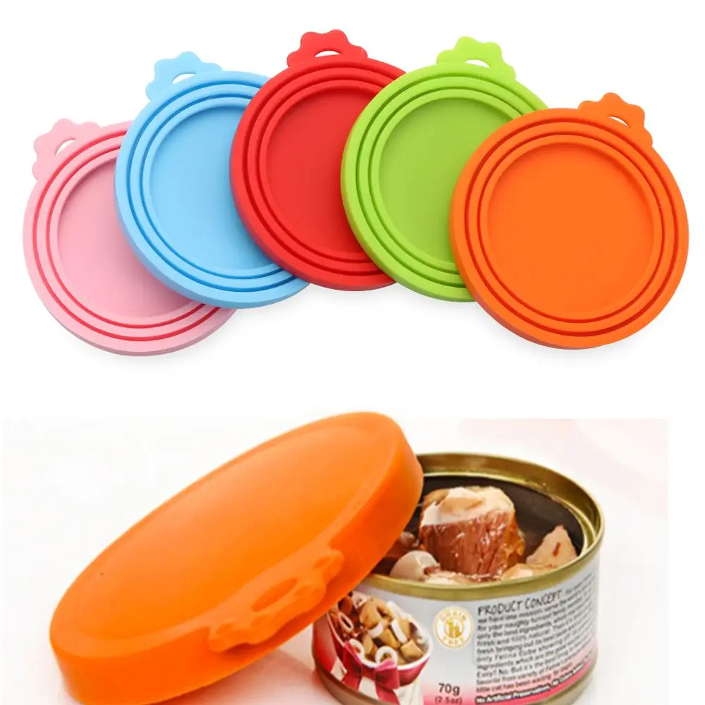 Juste en silicone réutilisable pour canette de nourriture pour animaux de compagnie, 18 capuchons, couvercle d'étanchéité, fournitures pour chiens et chats, convient pour 8.5cm, 7.5cm, 6.5cm, 3 en 1