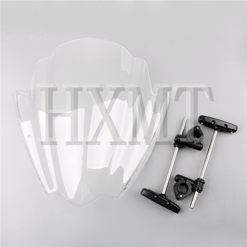 For Ducati Streetfighter 848 Hypermotard 1100 EVO SP Diavel Carbon/AMG/Strada/Cromo Motorbike Windshield WindScreen: White