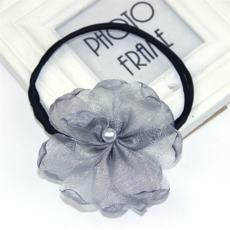 Women Easy Hair Bun Maker Floral crystal Donut Updo Hair Stick DIY Plate Hair Bendable Hairband Chignon Hair Accessories: yellow color