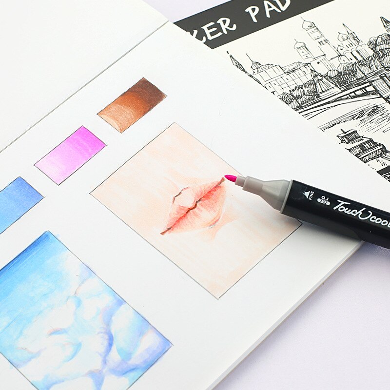A3/A4/A5 Premium Manga Marker Paper Pad 120Gsm 30 Sheets Bleedproof Art Drawing Sketchbook Back to School for Pen, Pencil, Ink