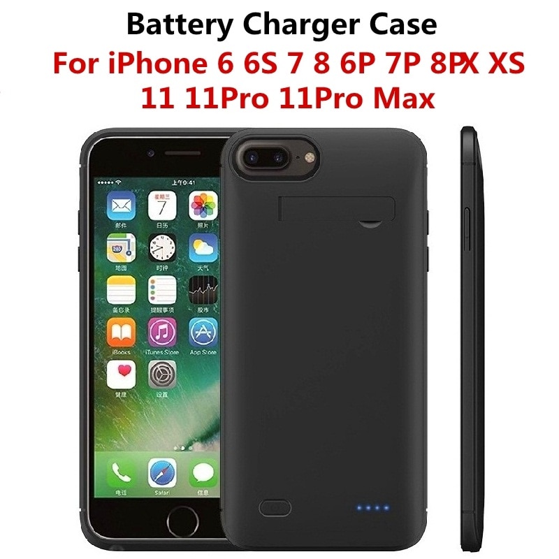 Power Bank 10000 Mah Voor Iphone 6 6S 7 8 Plus Case Batterij Oplader Voor Iphone X Xs xr 11 Pro Max Power Bank Opladen Case