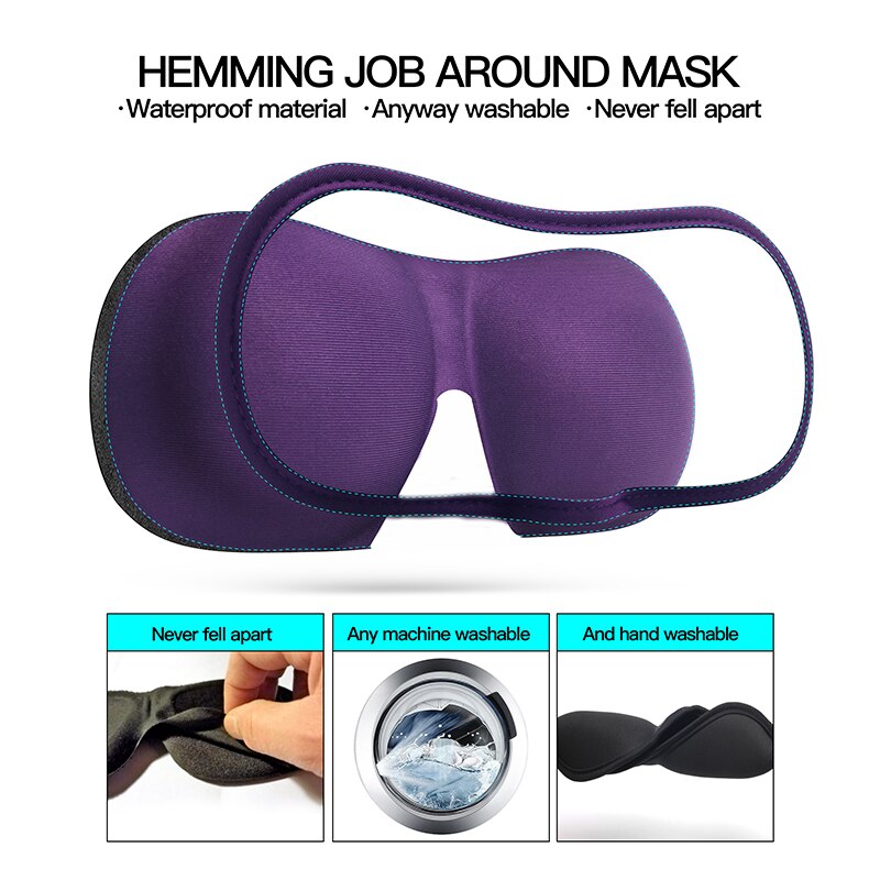 Eye Mask for Sleeping 3D Contoured Cup Blindfold Concave Molded Night Sleep Mask Block Out Light With Women Men Travel Eyepatch