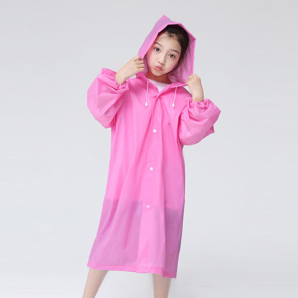 Material EVA, buena suavidad y elasticidad de goma, Poncho de chubasquero EVA para la lluvia, Sudadera con capucha transparente, impermeable, niño no desechable FD