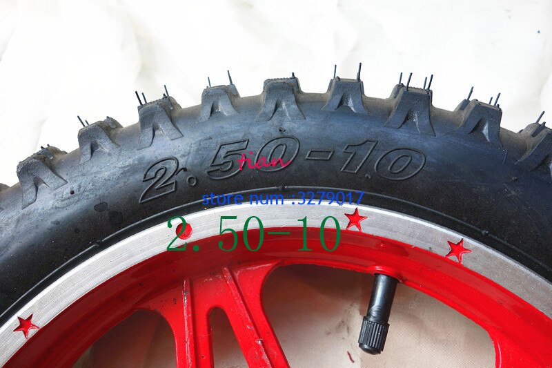 10inch (10'')Mini Dirt Bike Knobby Tire wheels 2.50-10 Front or Rear rims & tyre Off Road Motocross mini motorrad child