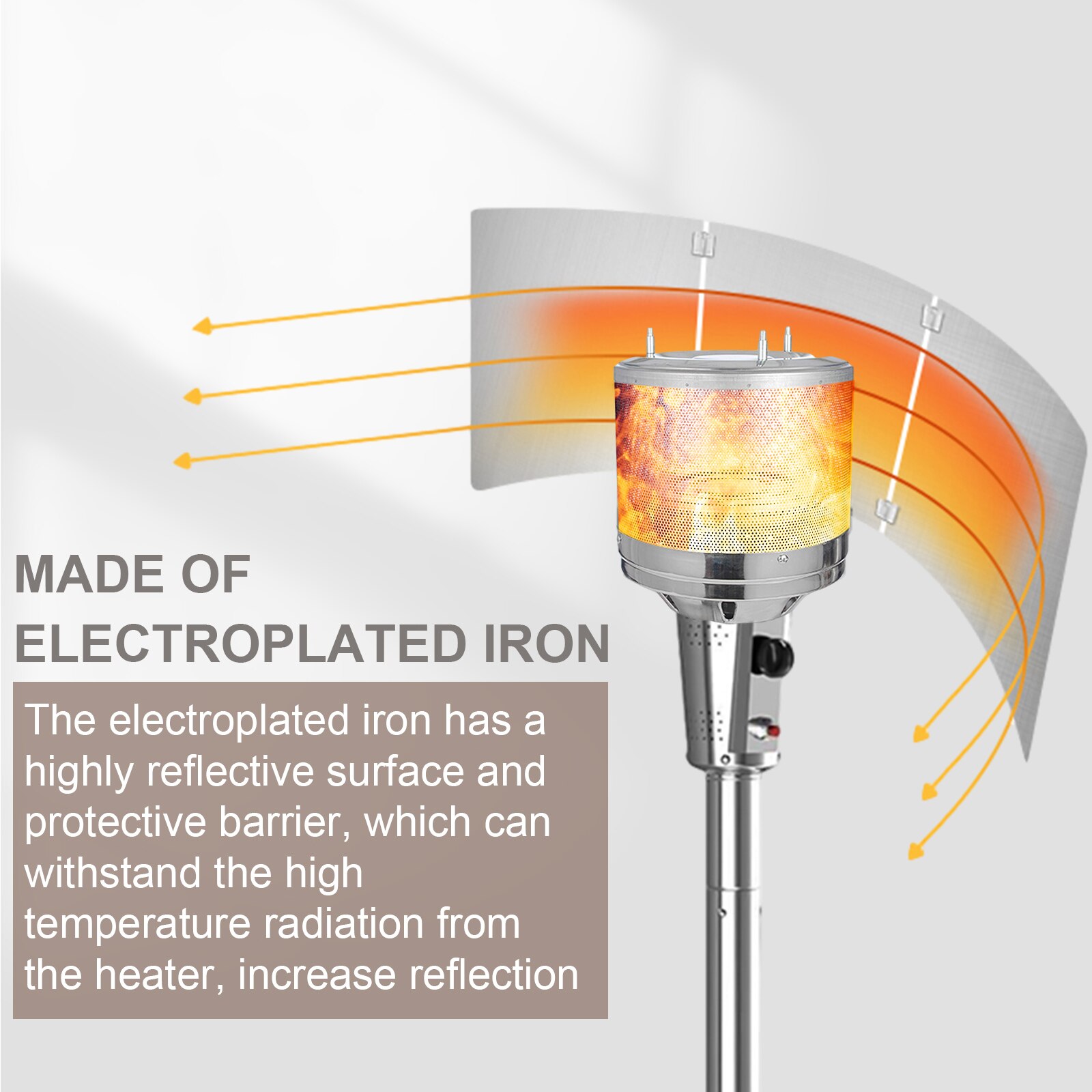 Patio Heaters Reflector 3PCs Environmental Protect... Grandado