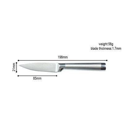 6 stücke Chef Messer Set Edelstahl Küchenmesser Obst Brot Santoku Schneiden Messer Berufs Japanischen Fleisch Fisch Cleaver: 3.5inch fruit knife