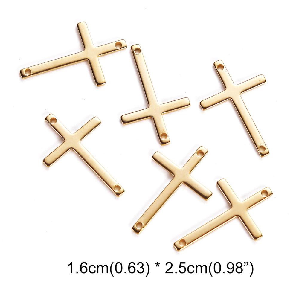 20 stks/partij Connector Cross Charms Hanger Christian Dubbele Gat Cross Charms Fit Armband Ketting Hangers Diy Sieraden Maken