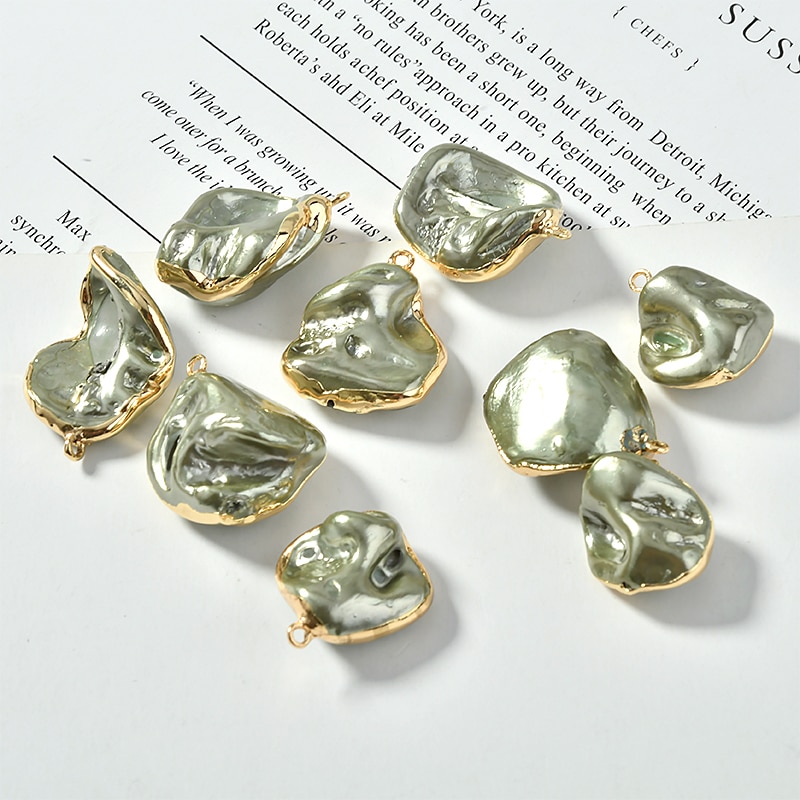 Irregular shaped baroque retro color pearl bag Phnom Penh pendant DIY earrings jewelry accessories materials