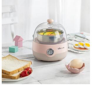 Bear Household Electric Egg Boiler Multi Egg Cooker Machine Steamed Custard Cooking Breakfast ZDQ-2201: Pink