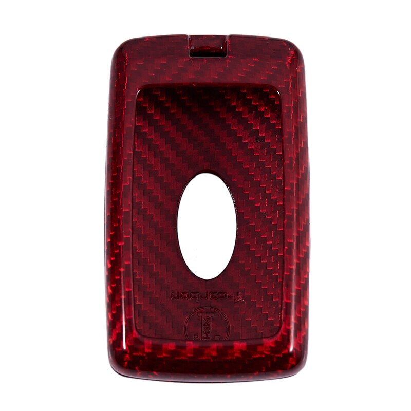 Premium Real Carbon Fiber Red Snap on Case Fit for LAND RANGE ROVER -19 Smart Key Fob Remote: Default Title