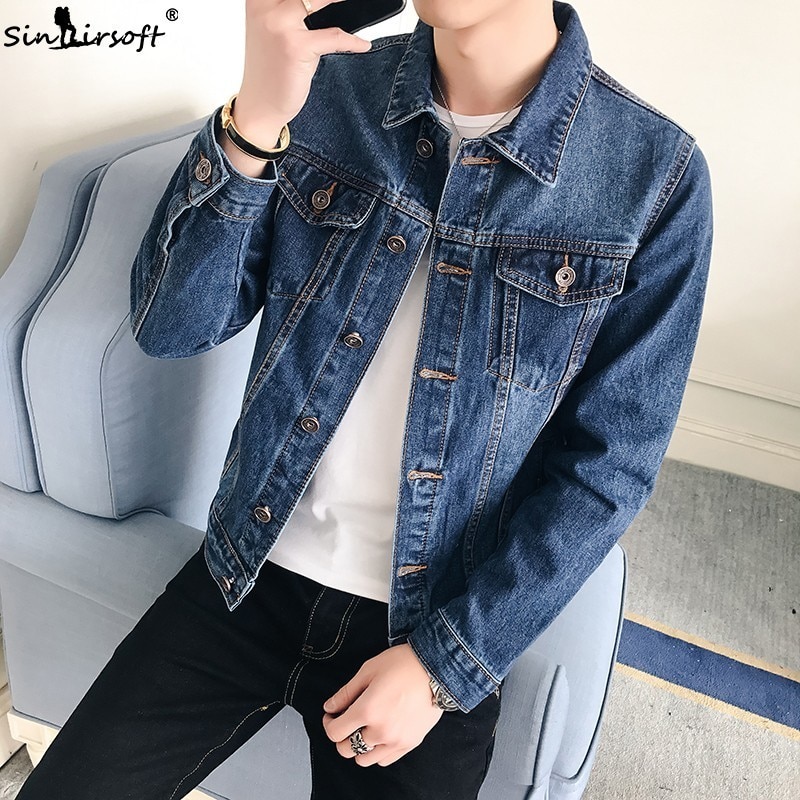 Autumn Men's Denim Jeans Jacket Jaket Men Retro Men's Cowboy Slim Jacket Coat Casual Chaqueta Hombre Jackets
