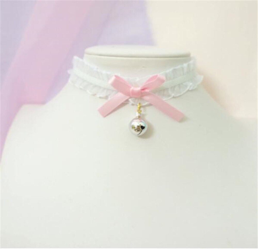 Süße kreuz anhänger bownot Halsband Harajuku Nette Lolita Band Kette Cosplay Frauen Halskette B972: style 12