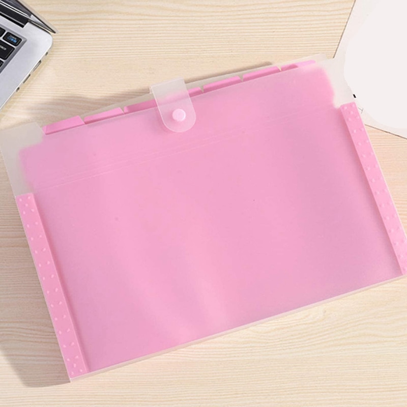 Dragspelsmapp, arkivmapp , 8 fickor us letter  a4 pappershållare för skolan hemmakontor resor , 3 pack.