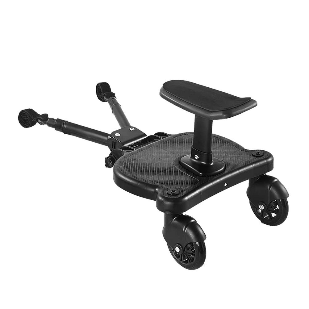 Kids Buggy Wheel Board Stroller Step Stand Ride On Boards Plate Detachable Seat Load Up To 25kg