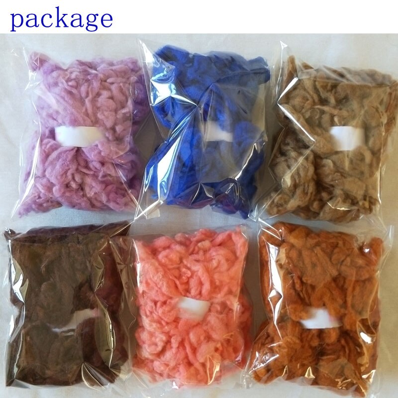 WFPFBEC – alpaga bouclé, FIBER de laine pour feutre de laine 50G 100G, veuillez choisir le numéro de couleur