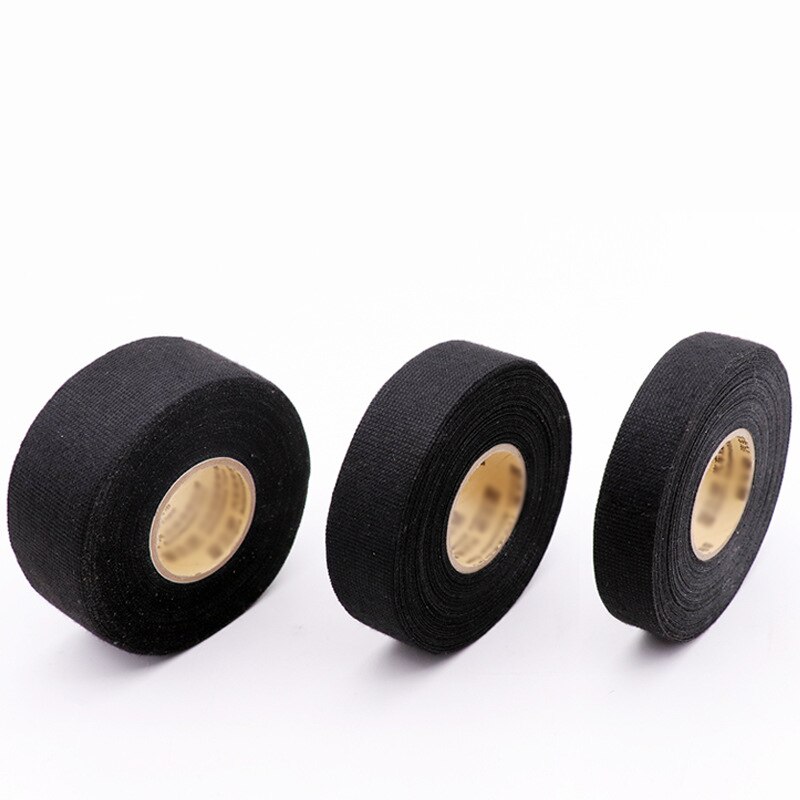 15 Meter Hittebestendig Vlamvertragende Tape Adhesive Doek Tape Voor Auto Kabelboom Kabelboom Bescherming Breedte 9/19/25Mm