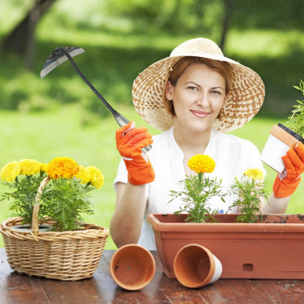 Steel Hardened Hollow Hoe Handheld Weeding Rake Planting Vegetable Farm Garden Tools Agriculture Tool Weeding Accessories