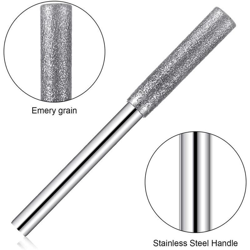 3 Size Elektrische Slijpen Boor Metalen Polijsten Diamant Kettingzaag Slijpen Hoofd Slijper Polijsten Burr Stone Bestand Kettingzaag