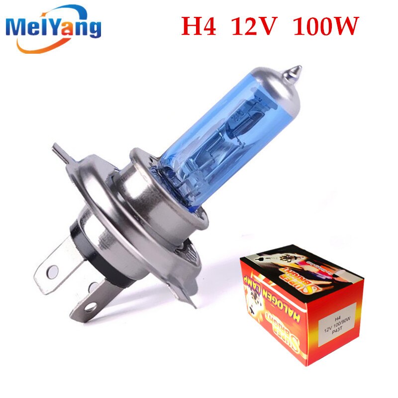 12v iluminación h4 100w 4300k 6000k coches blanco puro amarillo bombillas halógenas para faros antiniebla estilo