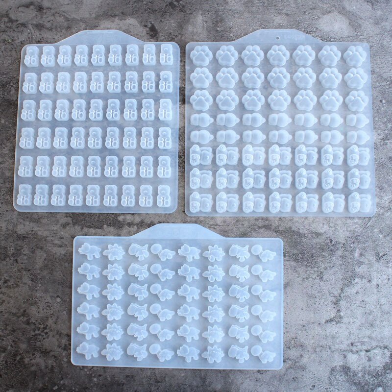 1 stück bär glückskatze dinosaurier gummibärchen silikon schokoladenharz formen tiere diy anhänger schlüsselanhänger dekoration bastelzubehör