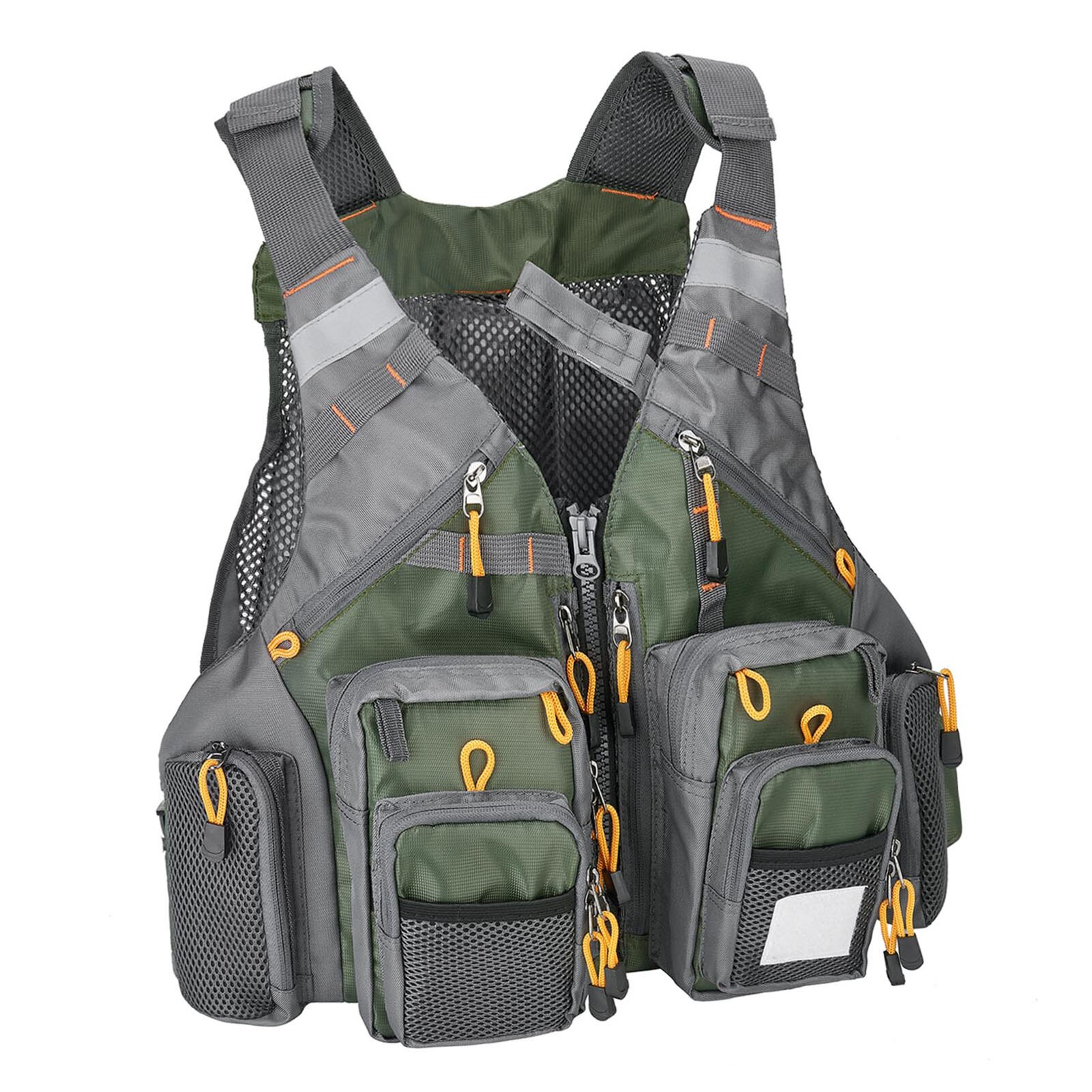 Breathable Fishing Vest Multi-pocket Swimming Adjustable Vest Floating Material Multi-webbing Classic Fishing Suit