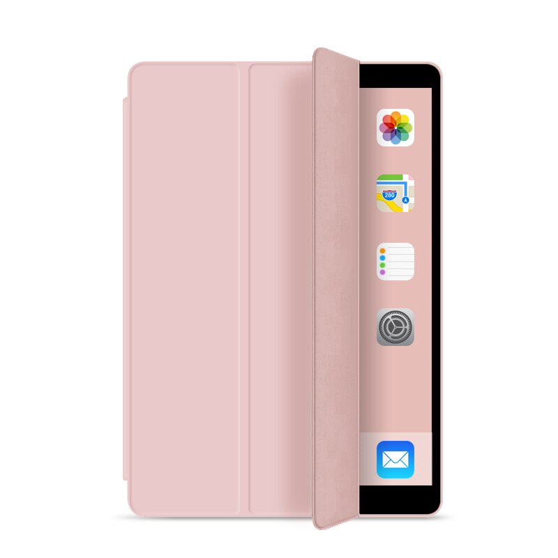 Case for iPad Air 3 10.5 Funda Slim Folding Stand Magnetic Auto Wake Sleep Silicone TPU Soft Smart Cover for iPad Air Case: Pink
