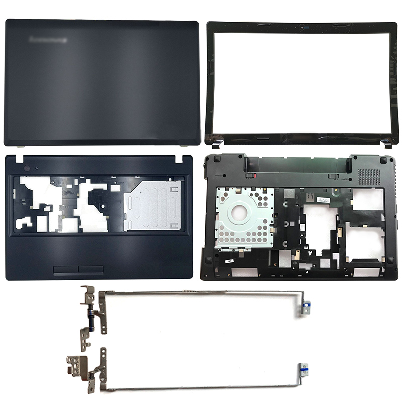 Cubierta trasera LCD para portátil, biselado delantero, bisagras, reposamanos, funda inferior para Lenovo IdeaPad G585 AP0N2000410 AP0N2000324 AP0N2000100