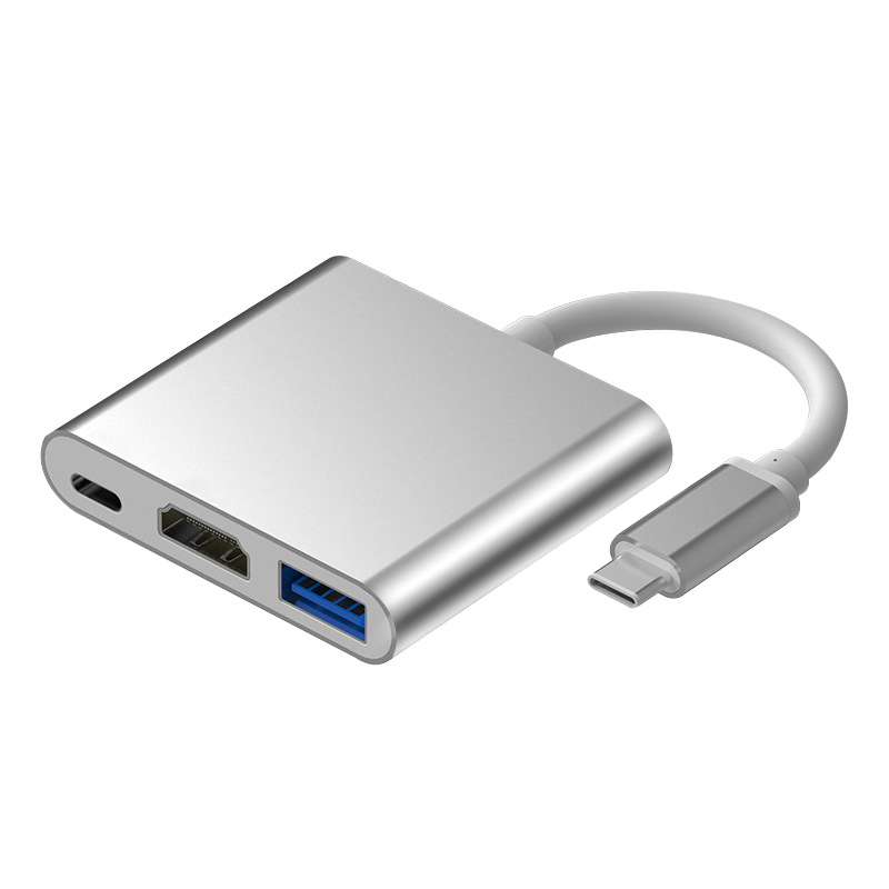 USB-C zu HDMI Adapter (Unterstützt 4 K/60Hz) -typ-C 3 in 1 Konverter für Macbook, Mac Profi, iMac & Mehr USB 3.0 Typ-C Geräte