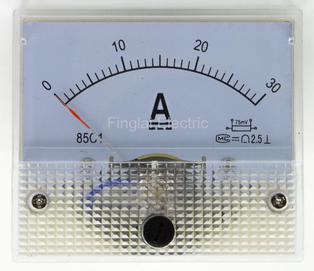 85C1-A DC pointer ammeter current meter 15A 20A 30A 50A 75A 100A 150A 200A 300A need shunt 85C1 analog AMP meter 64*56 mm size: 30A