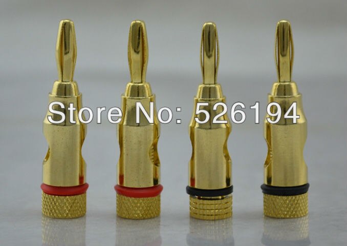 8 pcs di Alta Performance Placcato Oro Banana A Banana del Connettore Adattatore Hi End Tappi Per Le Orecchie