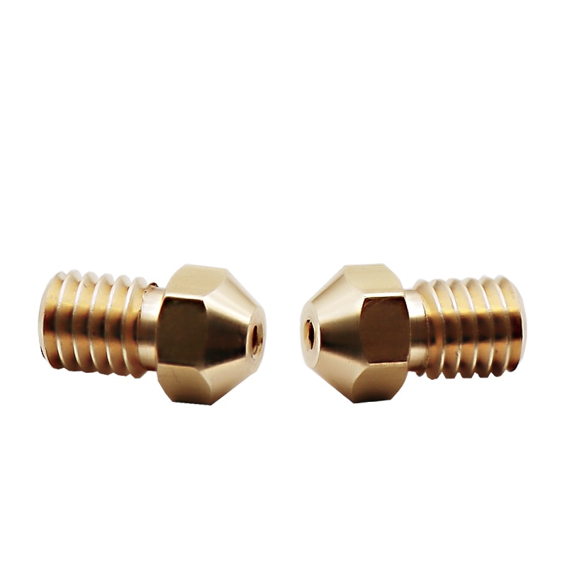 2pcs 3d printer Nozzle E3D V6 V5 Brass Nozzle M6 threaded 0.2 0.3 0.4 0.5mm Removable Stainless Steel Tips for 1.75mm filamne