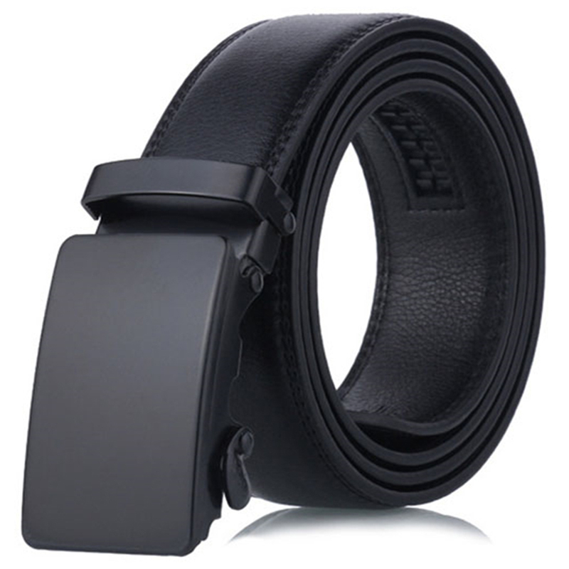 Men Imitation Leather Belt Alloy Automatic Buckle Belt Business Affairs Casual Men Belt pasek M175