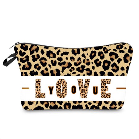 Bolsa de maquillaje Jom Tokoy resistente al agua, bolsa organizadora con estampado de leopardo, bolsa organizadora, bolsa de belleza multifunción para mujer hzb971: Default Title