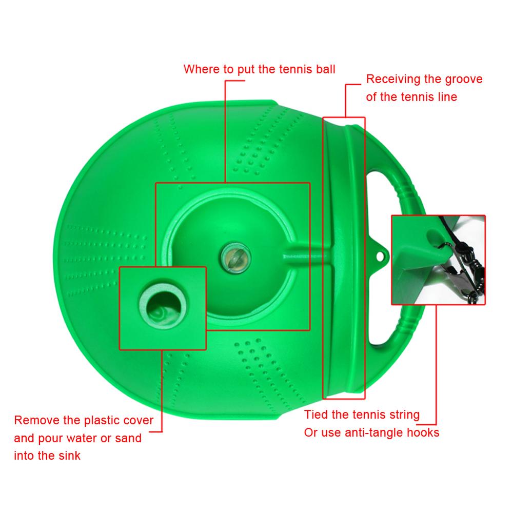 Rebound Zware Tennis Training Tool Oefening Enkele Tennis Trainer Base + Rubberen Band Bal Pak