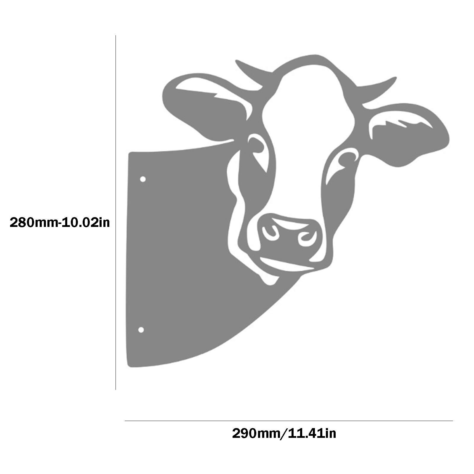 Metal Fram Animal Garden Ornament Rusty Animal Scout Stake Rust Figure Statue for Outdoor Courtyard Adornments: Cattle