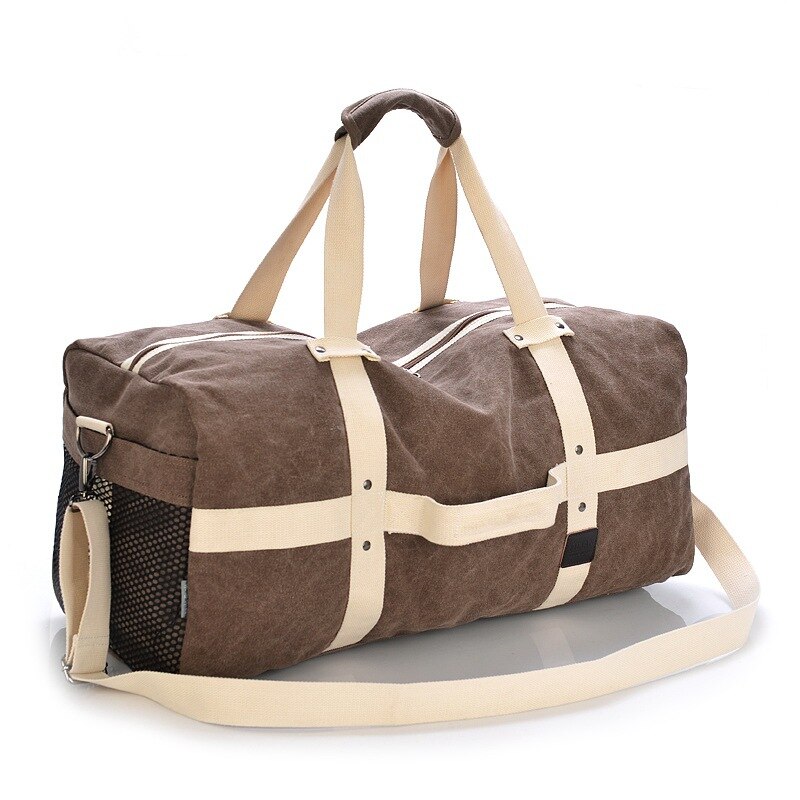 large capacity thick canvas male travel portable single shoulder oblique cross business package luggage bag travel bag