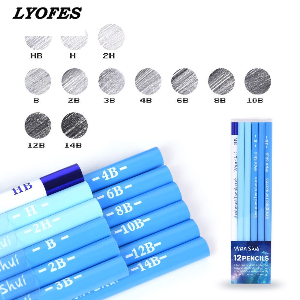 24/38Pcs Professionele Schets Potlood Set Professionele Schetsen Tekening Kit Hout Potlood Potlood Zakken Scholieren Art Supplies