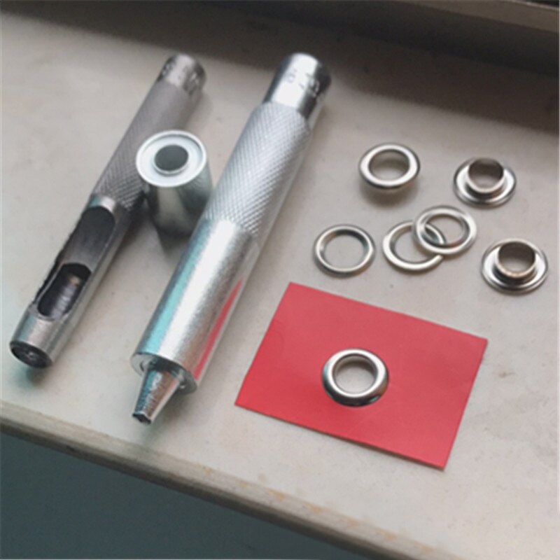 Matériel de bricolage 10mm 100 pièces outil à œil œillets boutonnières boucle multicolore lacets œil trou en métal outil à œillet