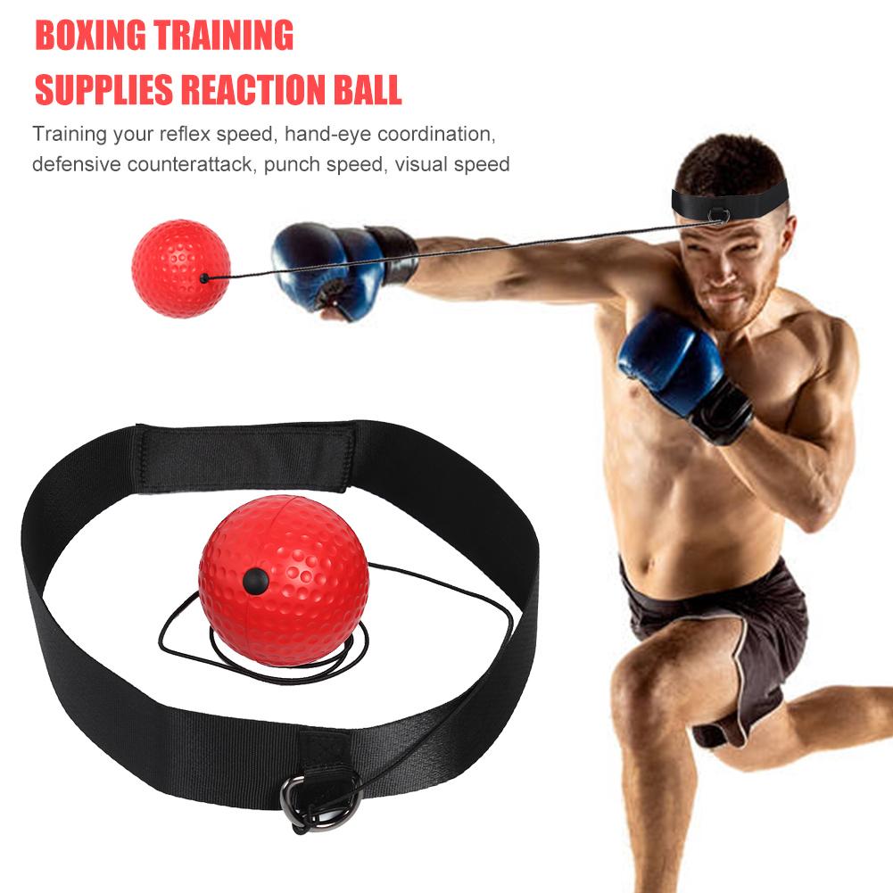 Head-Mounted Boksen Reflex Snelheid Bal Boxing Training Apparatuur (Rode Bal) Reactie Training Bal