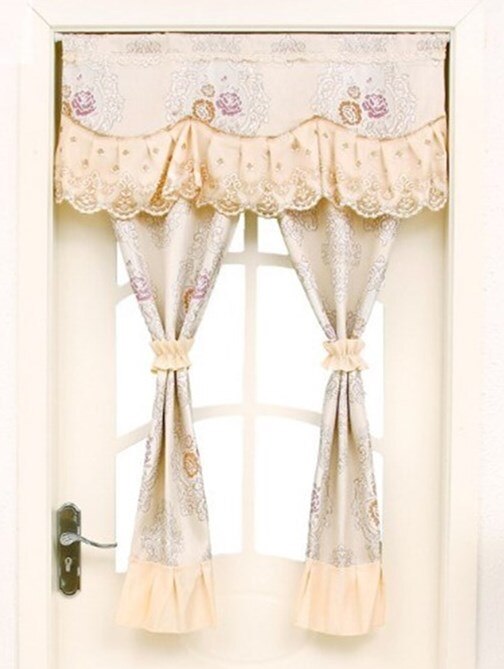 Kök sovrum dörr gardin. halvgardin skiljegardin fri punch toalettduk hängande gardin. feng shui gardin: Beige / 90cm 120cm