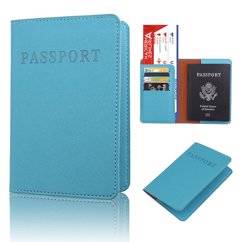 PU Lederen Paspoorthouder Reizen Accessoires Vrouwen Paspoort Cover Organizer Busines Credit Id-kaart Portemonnee