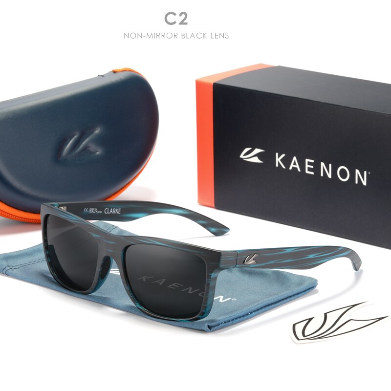 Square Kaenon Polarized Sunglasses TR90 frame men Mirrored lens Brand women Driving Fishing Sun glasses UV400 7 COLORS: C2