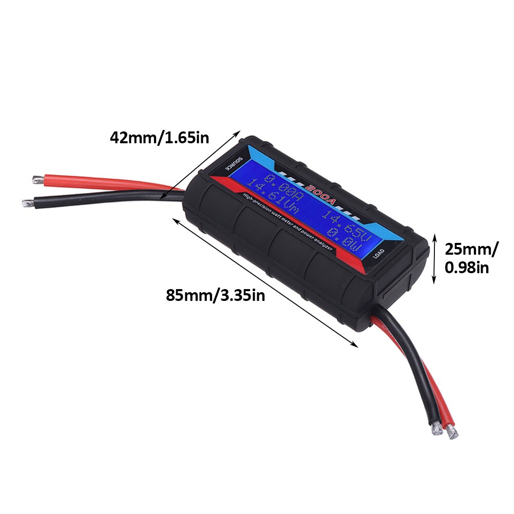 200A RC Car Monitor High Accuracy Durable Ammeter Voltmeter Power Analyzer Energy Digital Watt Meter Battery Tester Current