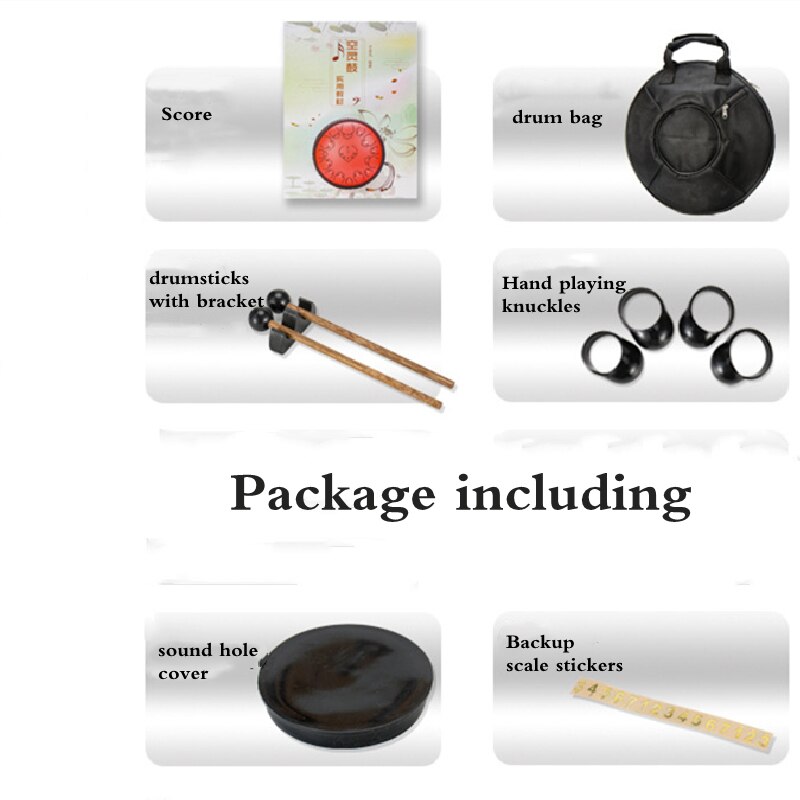 6 Inch Steel Tongue Drum 8 Tune Hand Pan Drum Tank Drum Kits With Drumsticks Finger Cots Carrying Bag Percussion Instruments
