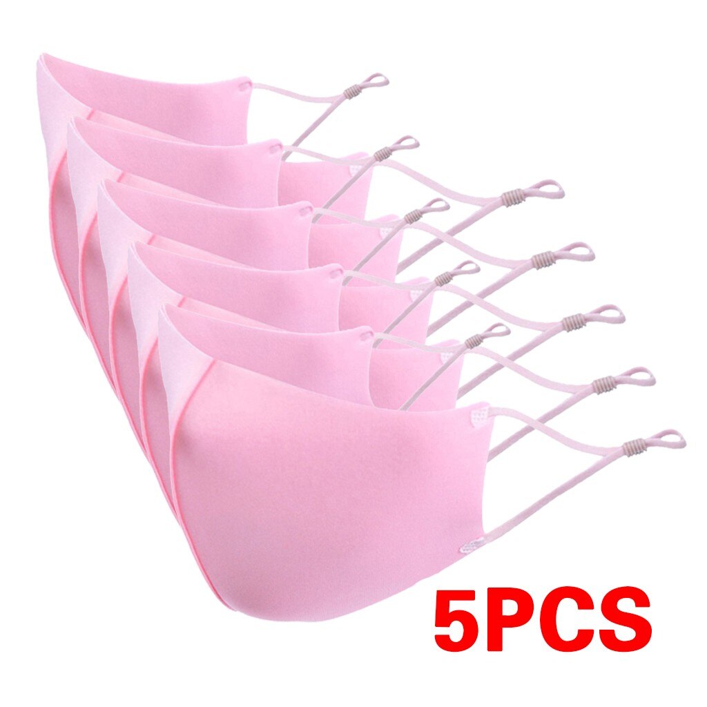 5pcs Children Ski Fasemask Dustproof Reusable Fabric Bandana Cute Cartoon Animal Printed Masque Bandana: Emerald Green